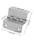 Stainless Steel Folding Butt Cabinet Hinges With Silent Operation And Adjustable Functionality 4 Pack 180 Degree Swing Silver Finish