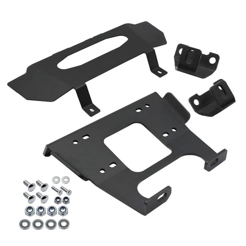 Heavy Duty Winch Mount For 2019 And Up Polaris RZR XP 1000 And XP 4 1000 Beefy Front Mounting Bracket components and bolts
