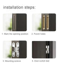 Installation steps for 2 Pack Hidden Gate Hinges Stainless Steel Concealed Barrel Invisible Hinge 16x70, wooden doors