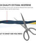 Heavy Duty Neoprene Foam Seal Tape 3 Pack 1/2 Inch Wide By 1/8 Inch Thick 59 Feet Total shown with scissors for cutting.