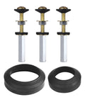 Heavy Duty Toilet Tank To Bowl Gasket Kit With Three Sets Of Stainless Steel Bolts Universal Fit For Two Piece Toilets bolts and seals.
