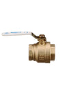 Lead Free 2 Inch Full Port Two Piece Brass Ball Valve With Female Threaded Ends Chrome Plated Copper Silicon Alloy Body Adapter And Steel Handle For Home And Pro Grade Potable Water