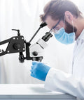 Micro Inlaid Mirror Multi-Directional Microscope With Spring Bracket 7X-4.5X Zoom for jewelry inspection, shown side view