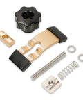 Two Pack Router Table Clamps T Track Hold Down Fixtures components including knob, spring, and washers for woodworking jigs