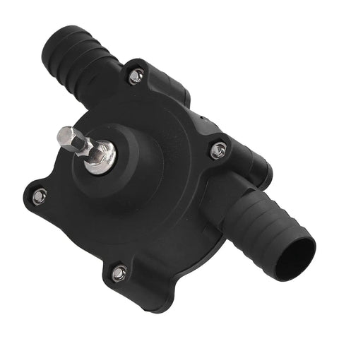 Heavy Duty Electric Drill Oil Pump for Fast Water Transfer, black plastic shank, versatile for various fluid transfers.