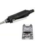 Badass Pneumatic Air Die Grinder Spins At 25000 Rpm With Slick Straight Inline Body For Heavy Duty Metal Working Polishing And Deburring Comes Loaded With 10 Grinding Stones Dual Size Collets And Durable Carry Case.