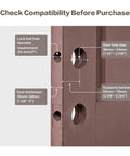 Door compatibility guide for 4 In 1 Smart Door Lock With App Control And Fingerprint, Keypad Deadbolt And Backup Key, Auto Locking