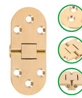 Copper Flip Top Concealed Cabinet Hinge With Self Closing Spring Thickened Design Matte Brushed Surface Quiet Heavy Duty Furniture