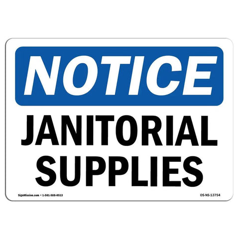 Heavy Duty Safety Notice Sign Vinyl Label Decal For Indoor Outdoor Use Built To Last In Harsh Environments Tough As Nails For Janitorial Construction Site Warehouse And Shop Areas Made In The USA