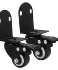 2 Inch Swivel Caster Wheels With Side Mount Hardware Glides Smooth As Butter For Cabinets Drawers And Shop Carts Quiet Polymer Rollers Built Tough To Last, black side mount hardware with polymer wheels.