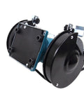 Knockout 6 Inch Bench Grinder With 300 Watt Motor And 3540 RPM Dual Wheels showing rear angle, featuring a heavy-duty tool rest and safety shield.