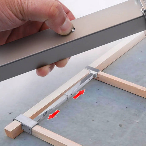 FytStycale Heavy Duty Adjustable Angle Corner Clamp For Carpentry Framing Jig, 16 To 24 Inches, Easy Grip Telescopic Tool in use.
