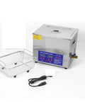Heavy Duty Ultrasonic Cleaner With Digital Timer And Spacious Tank For Jewelry And Garden Gear Deep Knocks Out Daily Grime And Grease No Sweat Cleanup Always Runs Totally Slick, stainless steel design with wire basket.