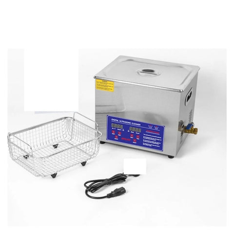 Heavy Duty Ultrasonic Cleaner With Digital Timer And Spacious Tank For Jewelry And Garden Gear Deep Knocks Out Daily Grime And Grease No Sweat Cleanup Always Runs Totally Slick, stainless steel design with wire basket.