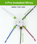 Ceiling Fan Pull Chain Switch With Three Speeds And Four Preinstalled Wires Includes CBB61 Capacitor Set Easy Install