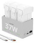 37W Mini Battery Charging Hub Kit For DJI Mini 5 Pro 4 Pro 3 Pro 3 Drones with USB-C Adapter and LED Indicators