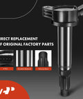 Ignition Coil Pack And Iridium Spark Plugs For Toyota Camry RAV4 Sienna 2.5L 2.7L L4 Four Pack Replacement 90919A2002 close-up view
