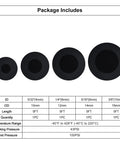 Silicone Vacuum Hose Kit For Car Mods, 5 Ft Each, 4 Pack, Inner Diameters 4mm, 6mm, 8mm, 10mm, Fits 5/32 In, 1/4 In, 5/16 In, 3/8 In Lines chart