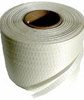 Heavy Duty Woven Cord Strapping Three Fourth Inch Wide 1500 Feet White For Pallet Bonding And Securing Packages