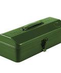 Portable Metal Tool Box With Multi Compartment Organizer, iron construction, green color, secure locking, anti rust coating, easy carry handle