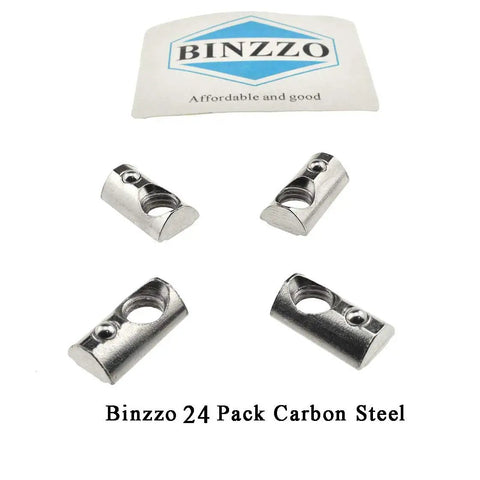 24 Pack M8 T Slot Nuts For 3030 Aluminum Extrusion Profiles Spring Loaded Ball Elastic Nuts, heavy duty carbon steel fasteners.