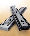 Soft Close Cabinet Drawer Slides With 3 Fold Full Extension, Side Mount Track Glides, Damping Buffer, Double Row Ball Bearings, 20 Inch