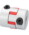 Flexible Plum Shaft Coupling Aluminum Motor Connector Spider Coupler 6mm To 9.5mm For 3D Printer CNC Machine Servo And Stepper Motors Silver Tone Red