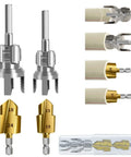 Drill Style PPR Pipe Threader And Reaming Kit For One Half Inch And Three Quarter Inch PVC Pipes With Reaming Bit Set