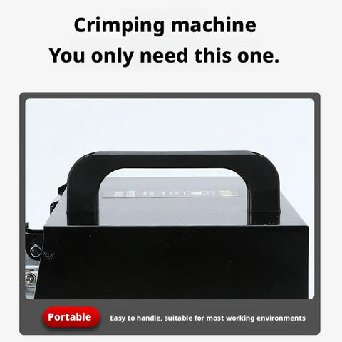 Slick Automatic Electric Terminal Crimping Pliers Featuring Rapid Strip And Cut Action For No Sweat Heavy Duty Automotive Wiring And Seamless Cable Management Solutions, portable design with a sturdy handle.