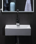 Bathroom Sink Bathroom Vanity Ceramic Vessel Sink Wall Mount Small Bathroom Corner Basin and Faucet White Vessel Sink Vessel Sink with chrome faucet and mirror