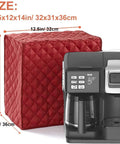 Waterproof Coffee Maker Cover For Keurig Single Serve Brewers Dustproof Shield that fits most 12.5x12x14 inch machines, red.