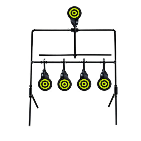 Resetting Steel Target Set For Airsoft BB Guns And Rimfire Caliber 22 And 177 Self Resetting Indoor Outdoor Shooting Practice