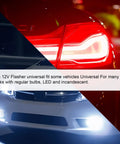 Universal 12V 2 Pin LED Flasher Relay For Turn Signals And Hazard Lights Two Pack Electronic Blinker Module With Max 20 Amp Capacity red and white car lights
