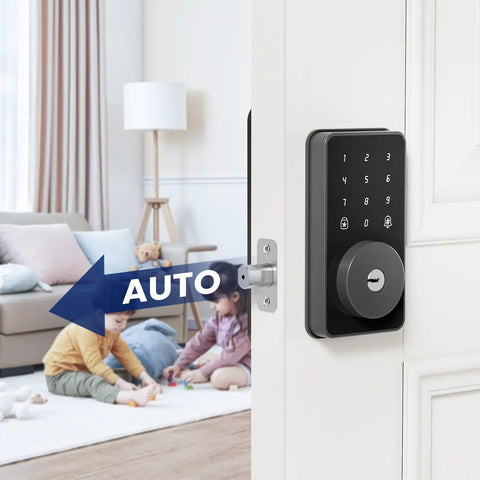 Heavy Hitter Smart Deadbolt With Keyless Entry, Smooth Touchscreen Keypad For Exterior Doors, Rock Solid Six Digit Passcode Allowing Up To One Hundred Custom User Codes For Effortless Everyday Access