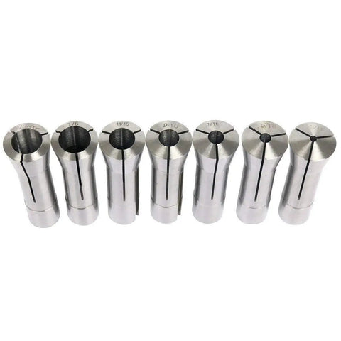 Thirteen Piece Precision R8 Collets Set For Milling Machines With Chuck Holder Kit From One Eighth Inch To Seven Eighth Inch Hardened