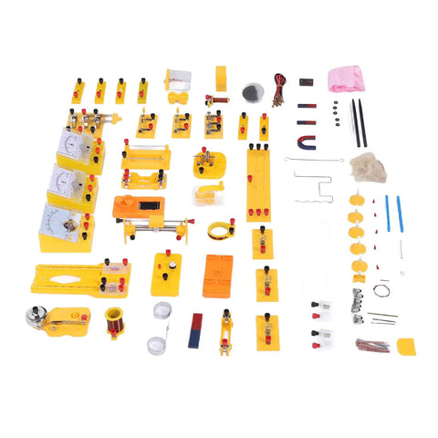 Electricity And Magnetism Lab Kit For High School Students With Hands On Experiments Covering Circuits Ohm Law Electromagnetism Projects STEM Science Classroom Set For Home Or School components displayed
