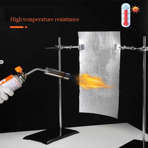 Hella Tough Self Adhesive Butyl Seal Tape With Heat Reflective Aluminum Foil Backing For Roof Leak Fix and Gutter Repair weather resistance test with flame.