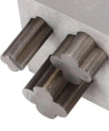 Close-up of Pro Grade Disc Cutter Set for Jewelry Making with Clover Punches showing multi size earring die punch tool for metal cutting.