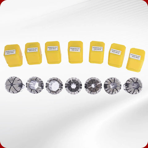 ER20 Spring Collet Set 1/8 To 1/2 Inch For CNC Milling Lathe And Engraving Machines 7 Pcs High Grade 1065 Steel Precision Ground