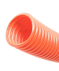 Close-up view of One And A Quarter Inch Direct Burial Hdpe Conduit One Hundred Feet Long showing corrugated design for smooth cable runs.