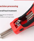 Pro Level Bike Repair Kit With Super Cool 3 Way Hex Key Wrench For Quick Tune Ups Featuring Rust Proof Stainless Steel Y Shaped Allen Socket Set Including 4mm 5mm 6mm Metric Heads For All Major Cycling Adjustments, red handle