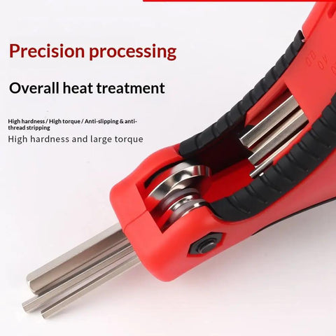 Pro Level Bike Repair Kit With Super Cool 3 Way Hex Key Wrench For Quick Tune Ups Featuring Rust Proof Stainless Steel Y Shaped Allen Socket Set Including 4mm 5mm 6mm Metric Heads For All Major Cycling Adjustments, red handle