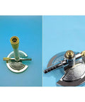 Bunsen Burner For Lab Natural Gas With Flame Stabilizer And Air Mixer, Gas Regulator Included, Propane Compatible, top view