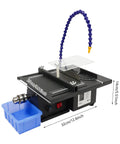 1850W Beast Power Lapidary Saw With 110V, 0 To 10000RPM Variable Speed, Mini Table Saw For Jade Wood Aluminum Alloy Acrylic, Water Cooling System Included For Smooth Cutting, Polishing, And Grinding, compact black 25cm saw with blue coolant tank