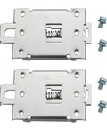 Two Pack 35mm Rail Mount Bracket Kit For Solid State Relays With Screws DIN Heatsink Compatible Fixed Power Switch Rail Clip Holders Heavy Duty Metal Mounting Solution