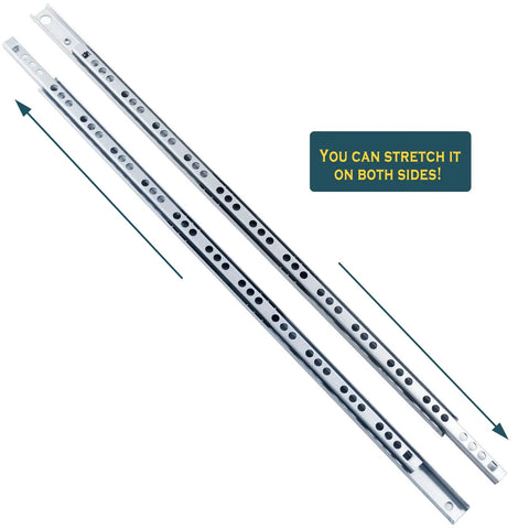 Workhorse 16 Inch Full Extension Drawer Slides With Soft Close And Ball Bearing Rail 1 Pair Two Way Cabinet Slides