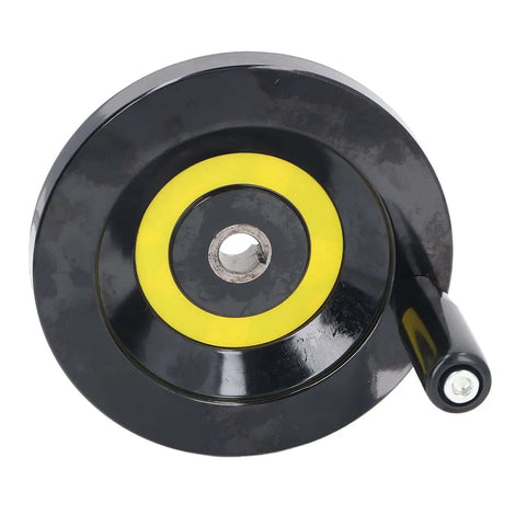 Rock Solid Lathe Hand Wheel With 160mm Outer Dia And 16mm Mount Hole, engineering plastic, front view