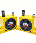Set Of 2 High Speed Pneumatic Air Turbine Vibrators For Industrial Systems One Quarter Inch Ports Aluminum Body