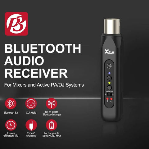 Bluetooth XLR Receiver For Audio Mixers PA Systems And DJ Setups With Professional Wireless Connectivity And High Fidelity Audio
