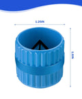 Pipe And Tubing Reamer Deburring Tool For PVC PPR Copper Brass Aluminum Tubes Inner Outer Chamfer Cutter Pro Grade Durable Alloy Steel Body Blue Heavy Duty Build For Tough Jobs, 1.25x1.6 inch